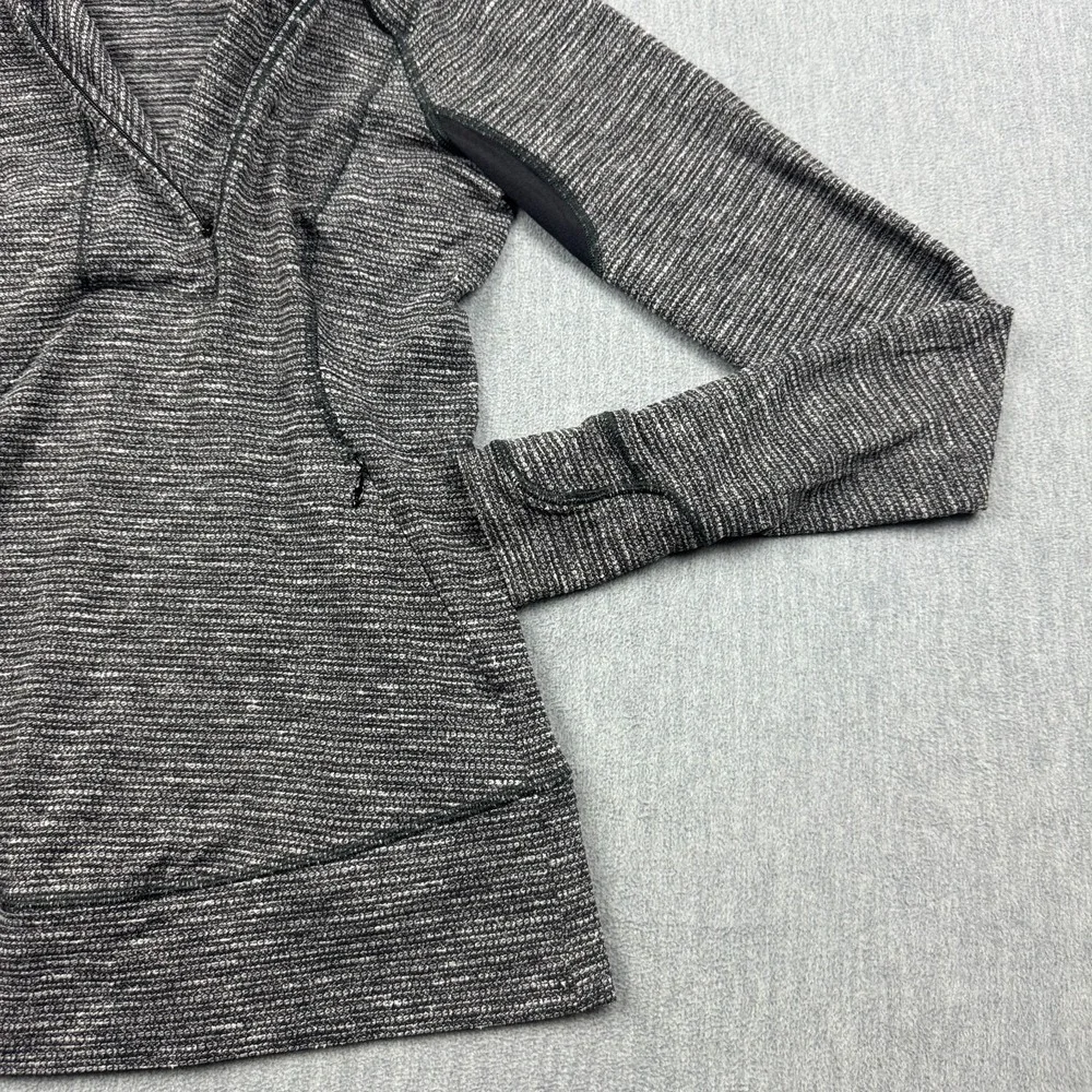 Lululemon Hoodie Womens 4 Gray Space‎ Dye Think Fast Pullover Yoga Gym Workout